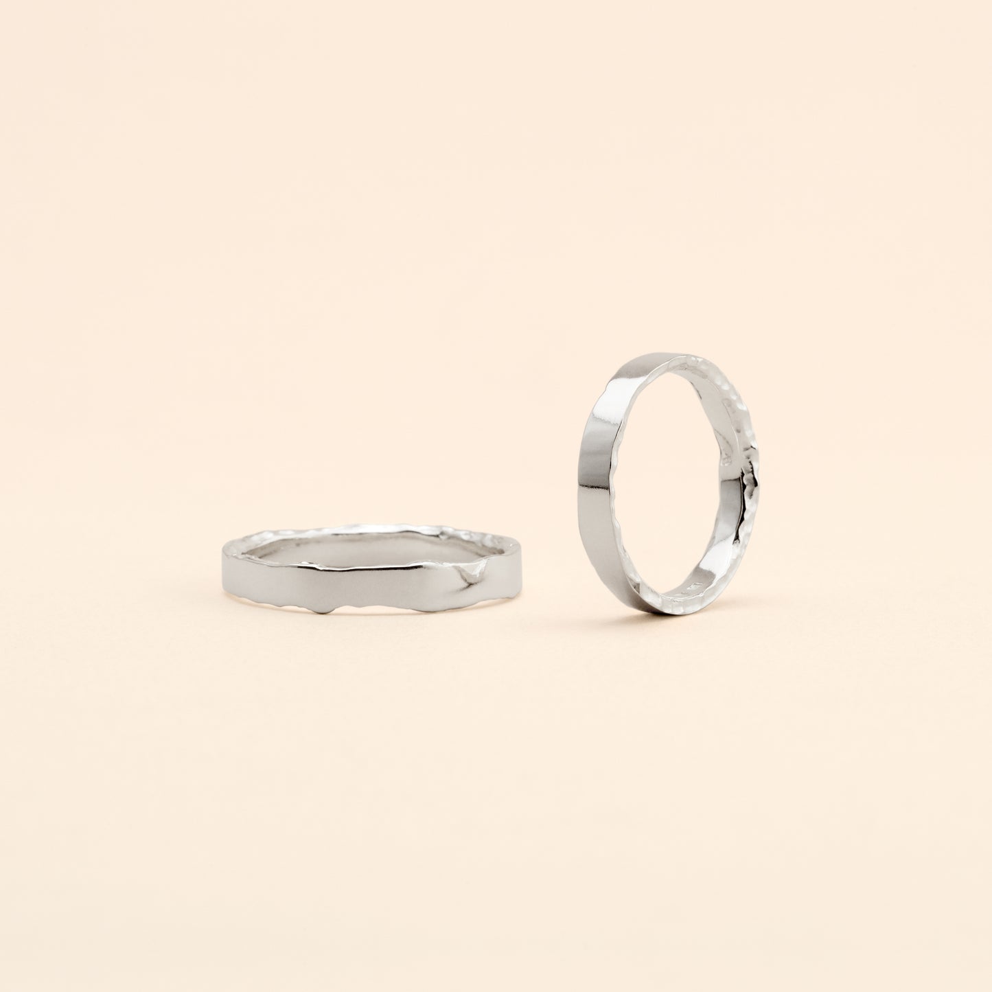 Prsteny Lept Edges – bílé zlato