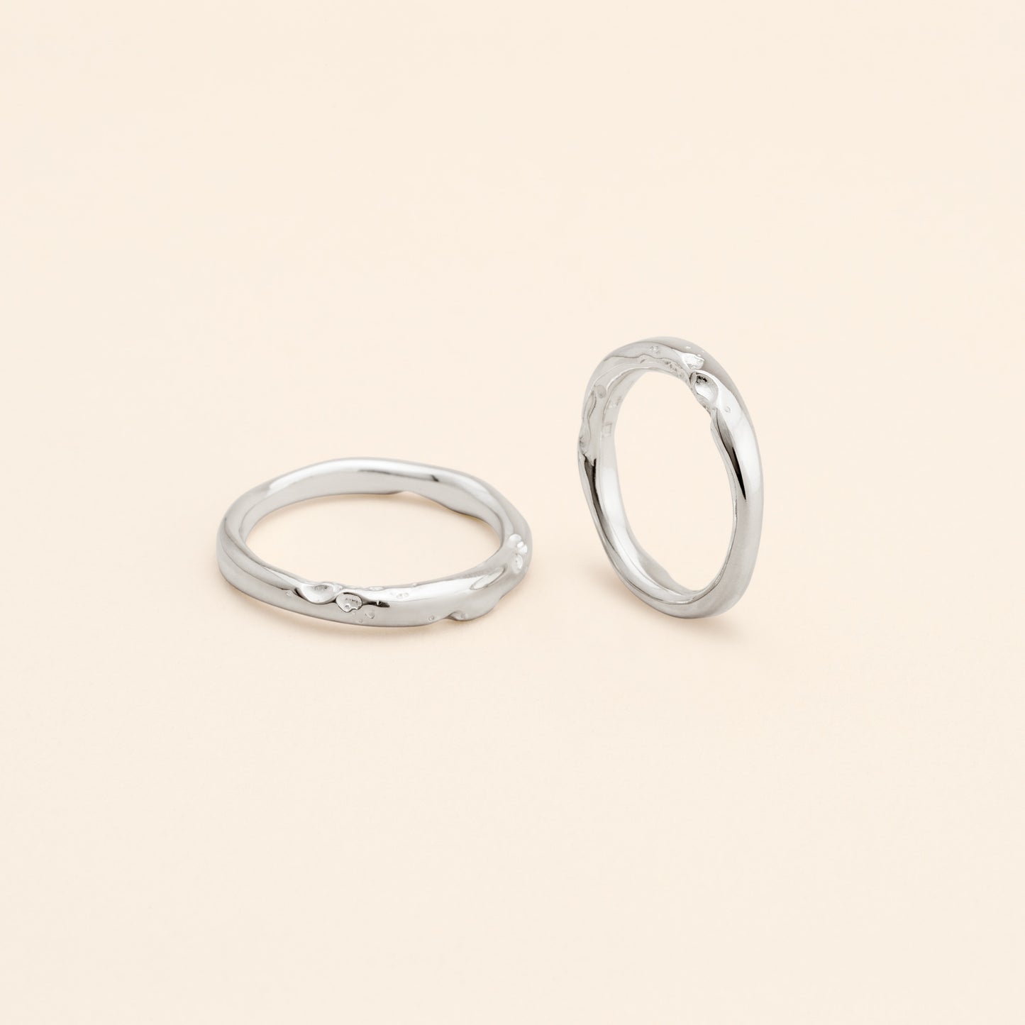 Prsteny Lept Round – bílé zlato